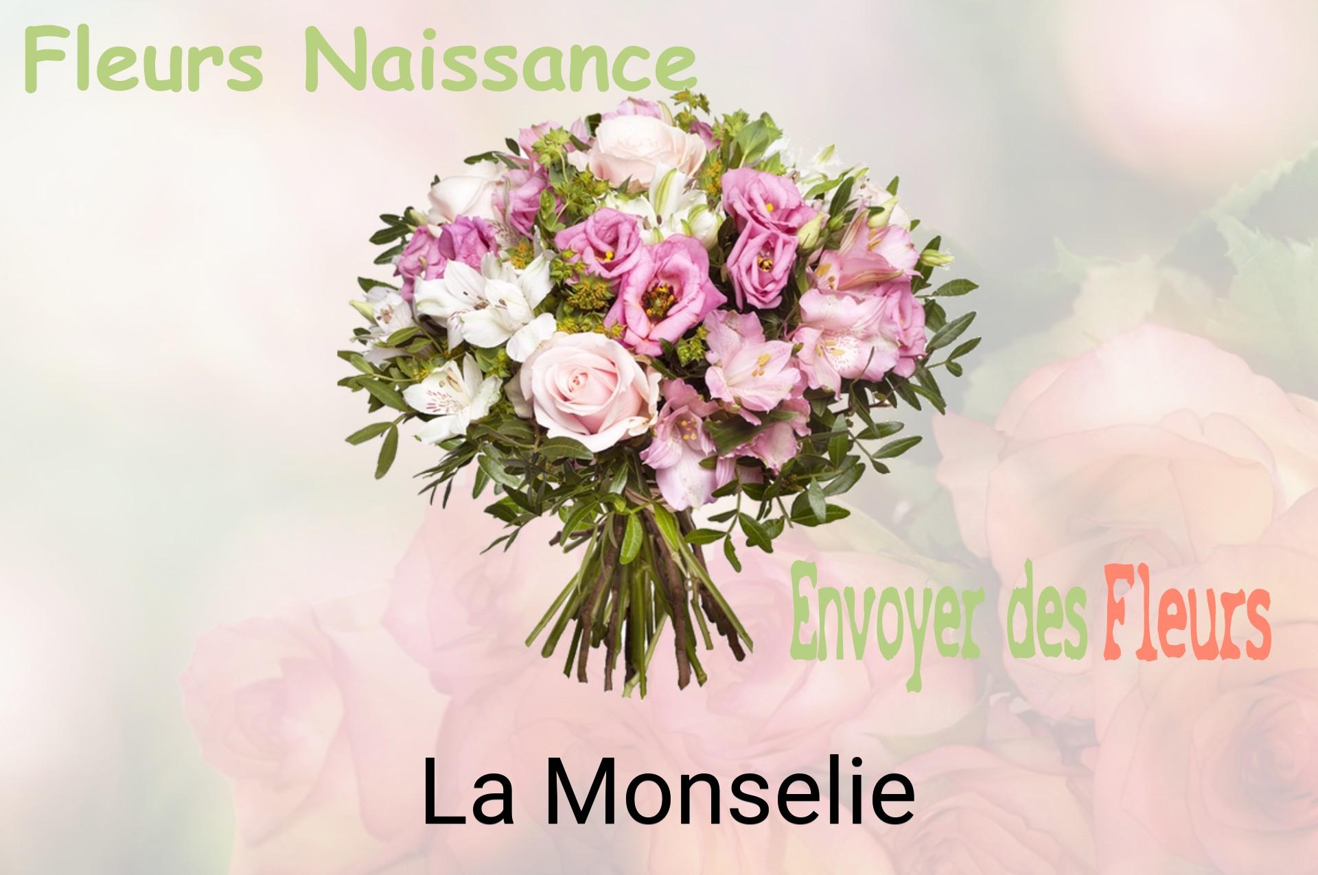 Bouquet de fleurs de naissance livré à La Monselie
